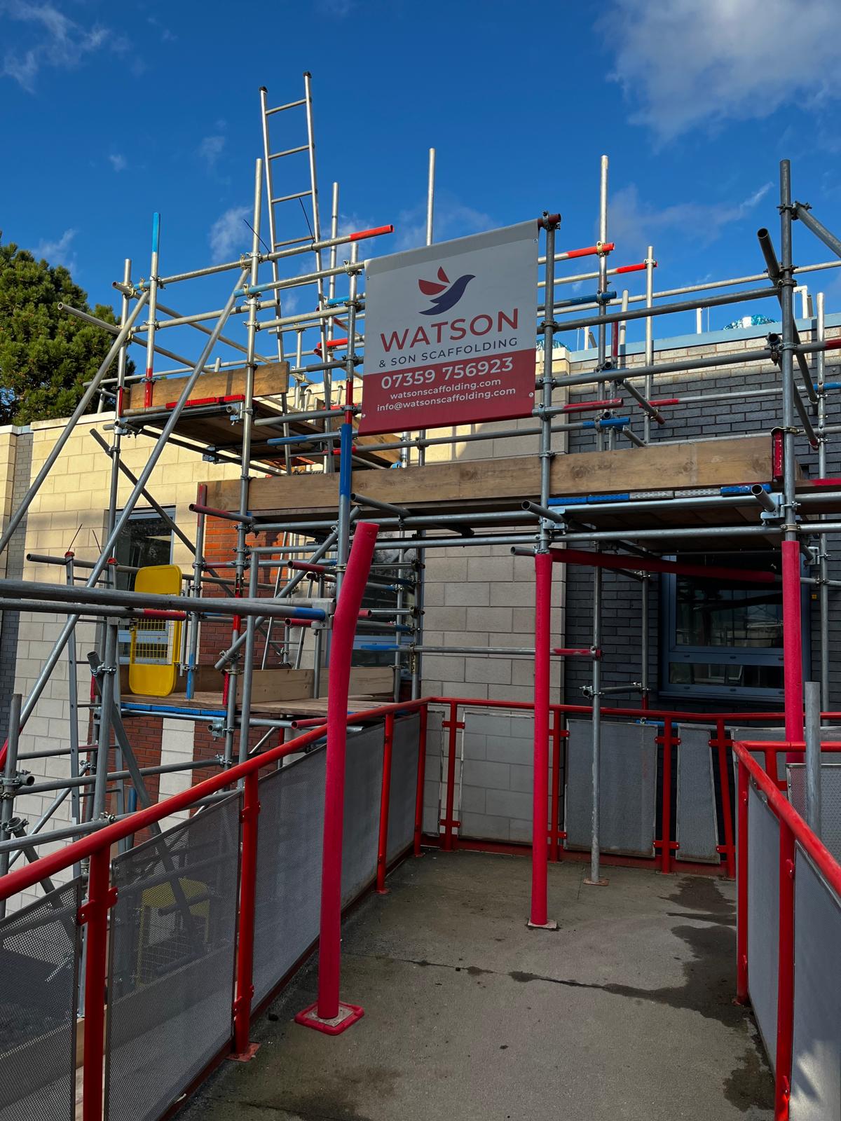 Commercial scaffolding at Rotherham Hospital