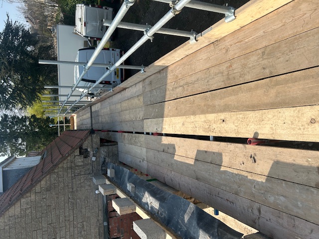 Domestic scaffolding setup in Letwell