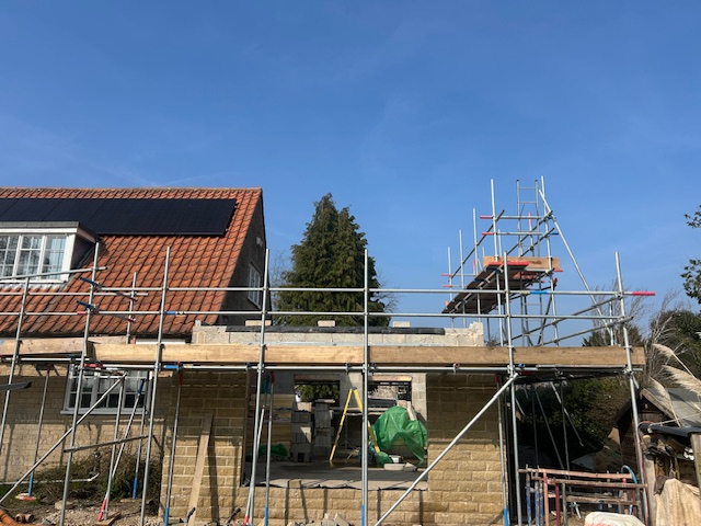Residential scaffolding installation in Letwell
