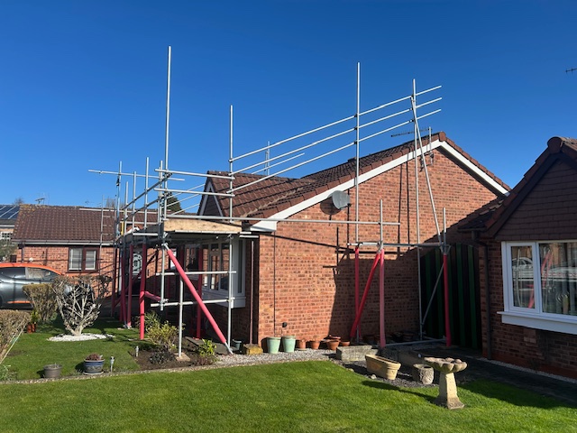Residential scaffolding project in Worksop